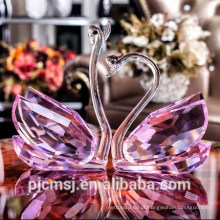 Cisne de cristal para decoração de presente de negócios para casa